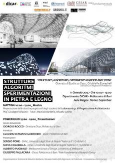 STRUCTURES, ALGORITHMS, EXPERIMENTS IN WOOD AND STONE