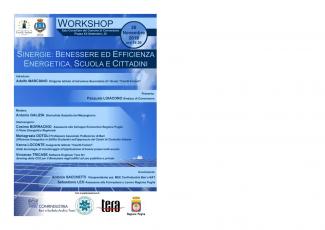 Workshop “Sinergie: benessere ed efficienza energetica, scuola e cittadini”