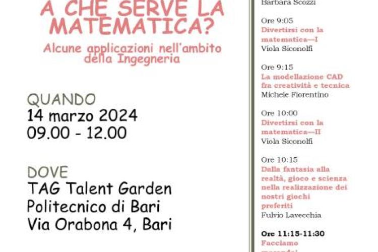 PI GRECO DAY 2024 - A CHE SERVE LA MATEMATICA? Alcune applicazioni nell’ambito della Ingegneria