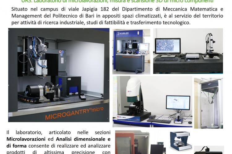 Laboratorio di microlavorazioni, misura e scansione 3D di micro componenti
