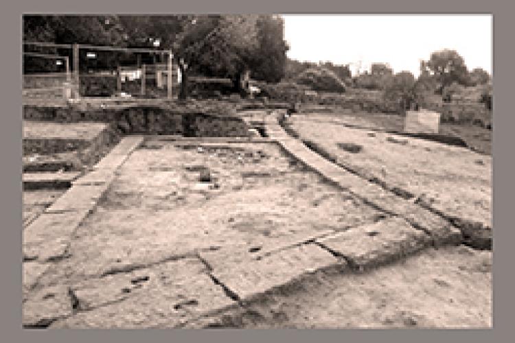 Il teatro di Agrigento come appare dopo i primi scavi.
